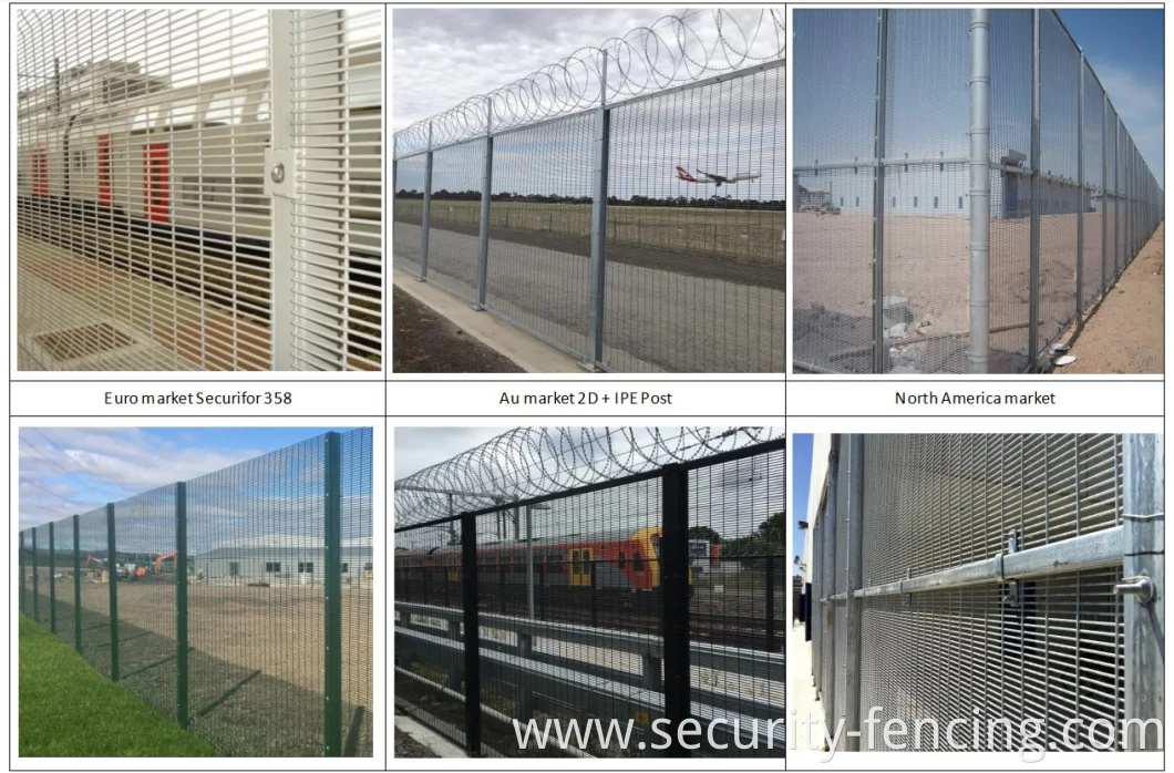 BS1722-14 High Security 358 Weld Wire Mesh Anti Climb Fence for Industrial Factory Telecom Energy Power Substation